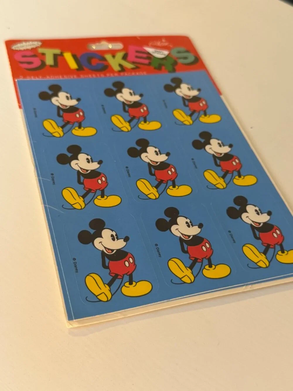 SEALED Vintage Gibson Walt Disney Mickey Mouse Stickers